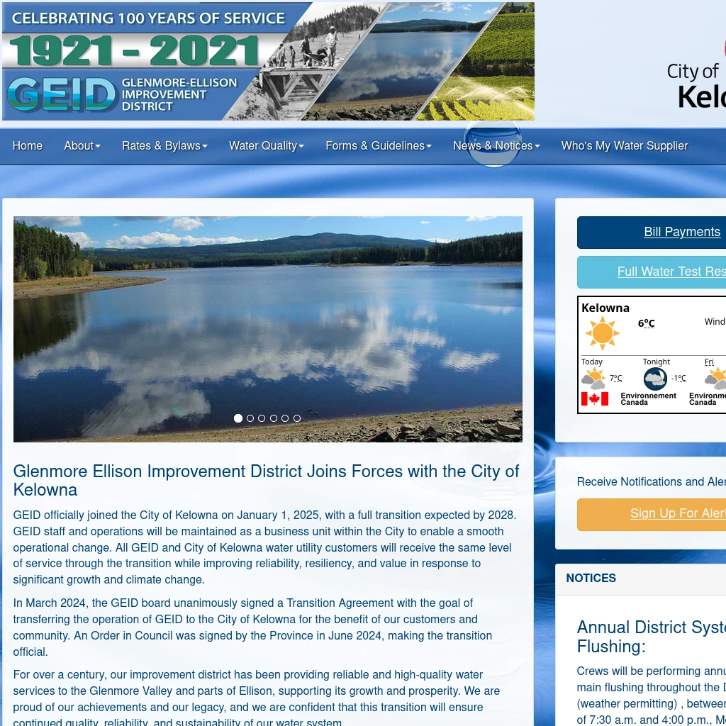 Glenmore Ellison Irrigation District Website